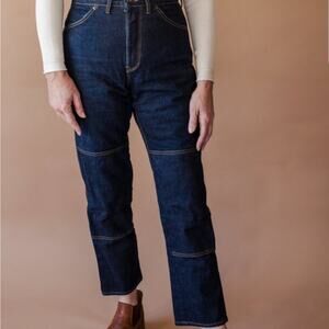 Gamine Workwear Sargent Dungaree Women's 100% Cotton High Rise Jeans Size 16